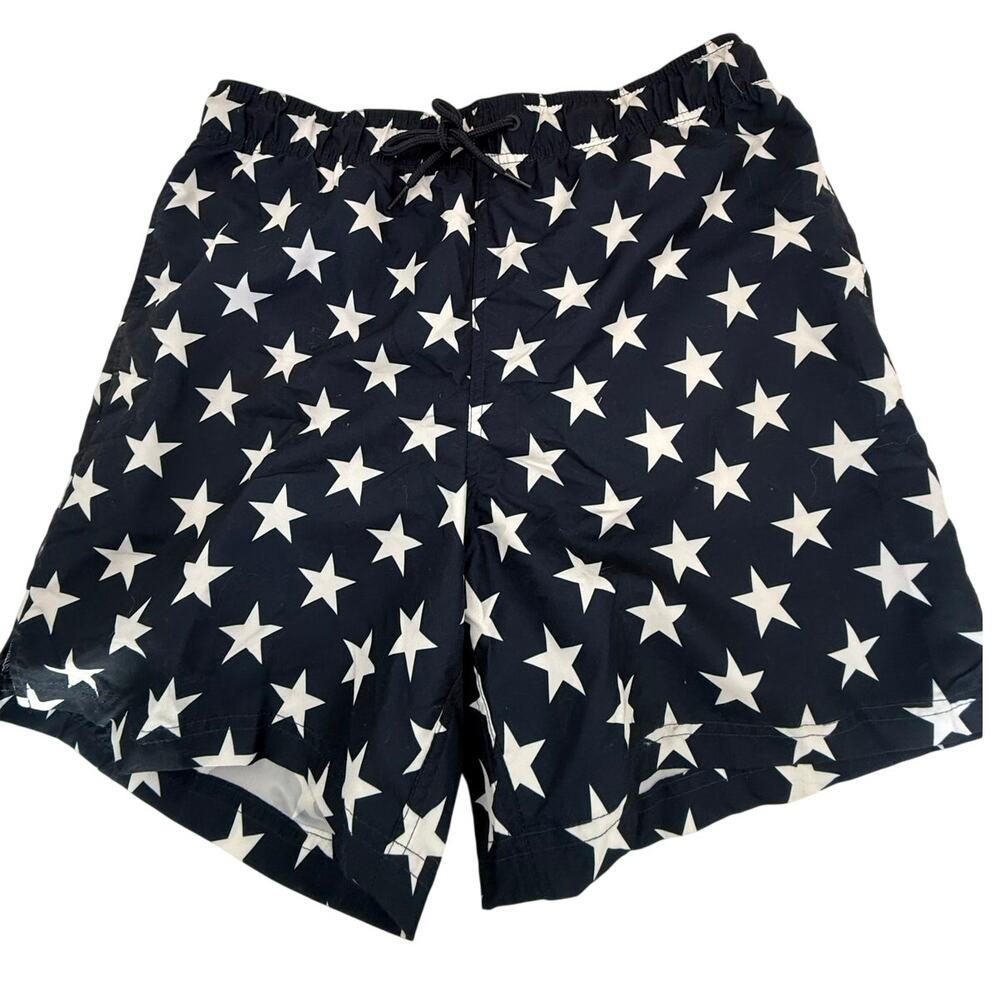 SKU2520 George Men's Plus Size Medium USA Star Print Swim Trunks